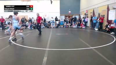 138 lbs Champ. Round 4 - James Coy, Kimberly Bulldog Wrestling Club vs Kalai Stout, Fighting Squirrels Wrestling Club