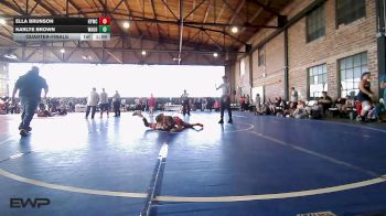 110 lbs Quarterfinal - Ella Brunson, Hilldale Youth Wrestling Club vs Karlye Brown, Wagoner Takedown Club