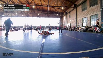 110 lbs Quarterfinal - Ella Brunson, Hilldale Youth Wrestling Club vs Karlye Brown, Wagoner Takedown Club
