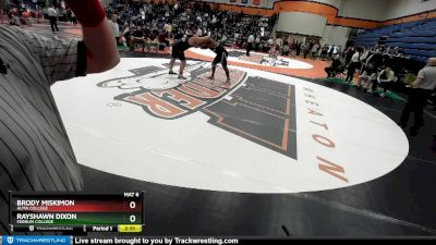 285 lbs Champ. Round 1 - Brody Miskimon, Alma College vs Rayshawn Dixon, Ferrum College