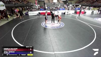 190 lbs Cons. Semi - Angela Salazar, Somar Wrestling Club vs Emily Rimkus, California