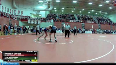 145 lbs Champ. Round 1 - Matthew Staples, Midwest Regional Training Cent vs Zealand Zehr, Leo Wrestling Club