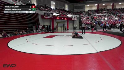 89 lbs Quarterfinal - Kaygan Walton, El Reno HS Girls vs Melody Anderson, Sapulpa HS Girls