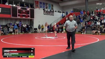 110 lbs Quarterfinal - Jordin Mayson, Ottumwa vs Devan Chadwick, Colfax-Mingo