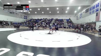 103 lbs 1st Place Match - Navjot Waraich, Menlo College vs Sienna Montanez, Mt. San Antonio College