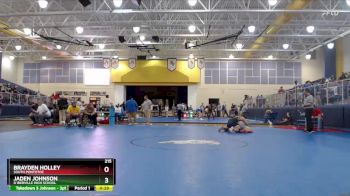 215 lbs Cons. Semi - Brayden Holley, South Pontotoc vs Jaden Johnson, D`Iberville High School