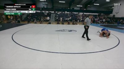 149 lbs Cons. Semi - Giorgio Difalco, Johns Hopkins vs Evan Owen, Washington And Lee