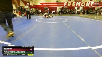 120 lbs 3rd Place Match - Tej Sidhu, Chico vs Ahmad Abbas Akhundzada, Grace M Davis