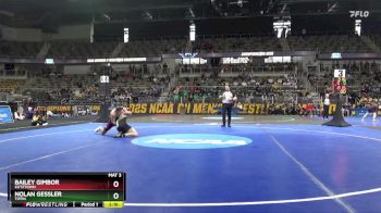 165 lbs 7th Place Match - Nolan Gessler, Tiffin vs Bailey Gimbor, Kutztown