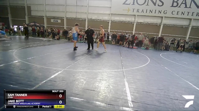 215 lbs 1st Place Match - Sam Tanner, Utah vs Jake Bott, Sanderson ...