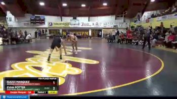 133 lbs 7th Place Match - Evan Potter, Southern Oregon University (Ore.) vs Isaiah Marquez, Arizona Christian University (Ariz.)