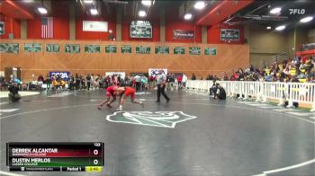 133 lbs Quarterfinal - Dustin Merlos, Lassen College vs Derrek Alcantar, Bakersfield College