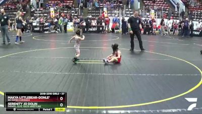 37 lbs 7th Place Match - Makya Littlebear-Donley, Big Rapids Cardinals vs Serenity Jo Dolin, Farwell Elite Youth Wrestling