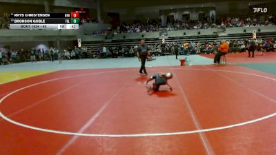 45 lbs Semifinal - Rhys Christensen, NRHEG vs Bronson Goble, Foley