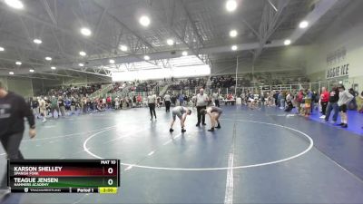 120 lbs Champ. Round 1 - Karson Shelley, Spanish Fork vs Teague Jensen, Hammers Academy