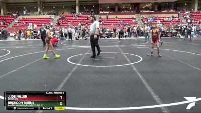 76 lbs Cons. Round 5 - Jude Miller, Brawlers vs Brendon Burns, Kansas Young Guns Wrestling Cl