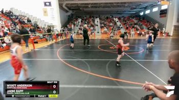 62-70 lbs Round 2 - Wyatt Anderson, North Big Horn Rams vs JaeBe Rapp, Powell Wrestling Club