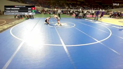 2A/1A Boys 113 Cons. Semi - Cole Walters, Oakridge Boys vs Cody Weseman, Grant Union / Prairie City Boys