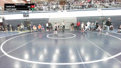 77 lbs Champ. Round 2 - Jaxon Nye, Fighting Squirrels Wrestling Club vs Koltt Maier, Declo Stingers