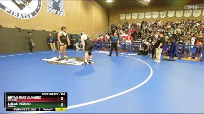 285 lbs Cons. Round 2 - Bryan Ruiz Alvarez, Mendota vs Lucas Ingrao, Marina