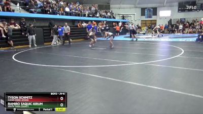 JV-6 lbs Round 2 - Tyson Schmitz, Clear Creek-Amana vs Ramiro Saquic Xirum, South Tama County