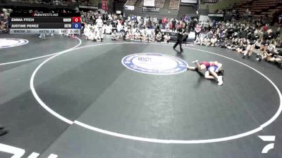 145 lbs Emma Fitch, MDWA - Mount Diablo Wrestling Association vs Justine Perez, KTWA-Kings-Tulare Wrestling Association