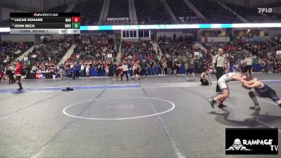 95 lbs Cons. Round 3 - Lucas Kohake, Manhattan vs John Beck, WWC