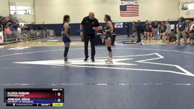 116 lbs Quarterfinal - Alexia Fabian, Evergreen State vs Arieana Arias, University Of Providence