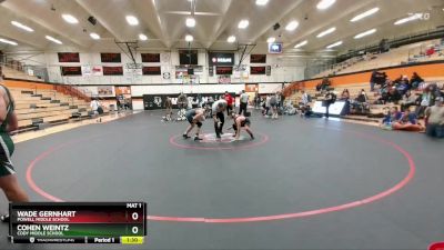 132 lbs 1st Place Match - Cohen Weintz, Cody Middle School vs Wade Gernhart, Powell Middle School