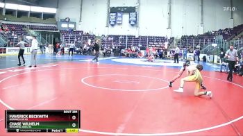 108 lbs Quarterfinal - Maverick Beckwith, Norwich Sr HS vs Chase Wilhelm, Wyoming Area Hs