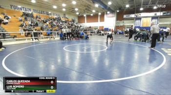 120 lbs Cons. Round 5 - Carlos Quezada, Corona Senior vs Luis Romero, Villa Park