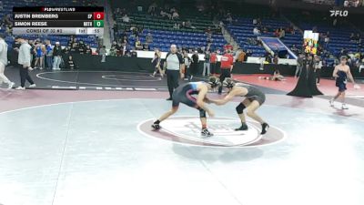 157 lbs Consi Of 32 #2 - Justin Bremberg, Saugus/Peabody vs Simon Reese, Northbridge