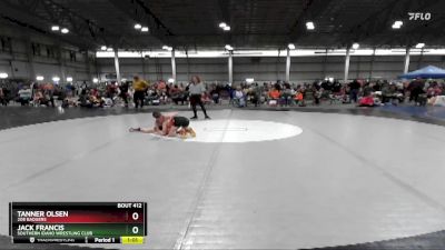 87 lbs Semifinal - Jack Francis, Southern Idaho Wrestling Club vs Tanner Olsen, 208 Badgers