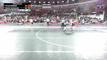 140 lbs Champ. Round 1 - Brody Nichelson, Port Washington Piranhas vs Dylan DeGrave, Luxemburg-Casco Wrestling Club