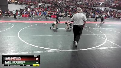 73 lbs Cons. Round 2 - Blythe Komorowski, Beaver Dam Youth Wrestling vs Jaxton Groshek, Wittenberg-Birnamwood