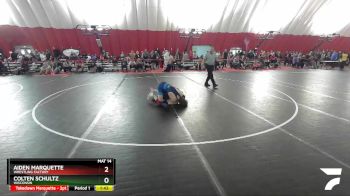 160 lbs Champ. Round 1 - Aiden Marquette, Wrestling Factory vs Colten Schultz, Wisconsin