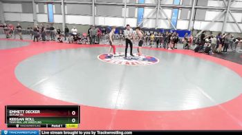 100 lbs Cons. Round 2 - Emmett Decker, Outlaw WC vs Keegan Roll, Team Real Life Wrestling