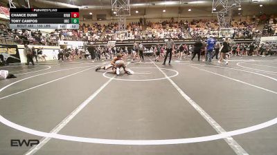 155 lbs Consi Of 8 #1 - Chance Dunn, Kingfisher YellowJackets vs Tony Campos, OKC Saints Wrestling