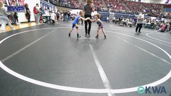 52 lbs Round Of 32 - Caleb Boyd, Harrah Little League Wrestling vs Braydon Smith, Noble Takedown Club