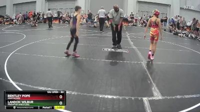 80 lbs Semifinal - Landon Wilbur, Predator Wrestling vs Bentley Pope, Unattached