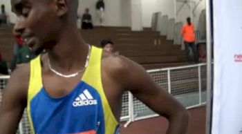 Mo Farah after exciting 3k 2011 NB Grand Prix