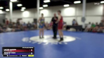 165 lbs Placement Matches (8 Team) - Jacob Hadden, Oklahoma Red vs Rendor Hada, Kansas