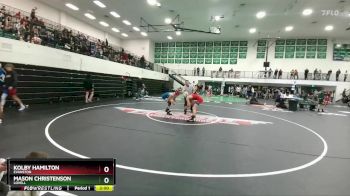 138 lbs Quarterfinal - Kolby Hamilton, Evanston vs Mason Christenson, Lovell