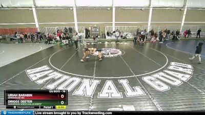 78 lbs Cons. Semi - Driggs Deeter, Sanderson Wrestling Academy vs Uriah Barabin, Grindhouse WC