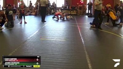 80 lbs Round 2 (4 Team) - Jaxen Duggan, Iowa Hammers vs Cam Carter, Tribe Wrestling