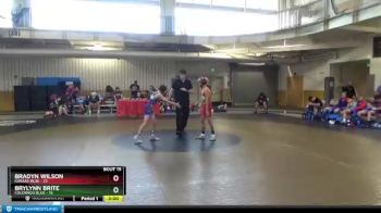 77 lbs Quarters & 1st Wb (16 Team) - Bradyn Wilson, Kansas Blue vs Brylynn Brite, Colorado Blue