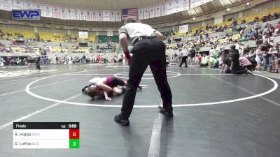 85 lbs Final - Ryker Hipps, Dover Youth Wrestling Club vs Gus Loftis, Benton Parks Youth Wrestling