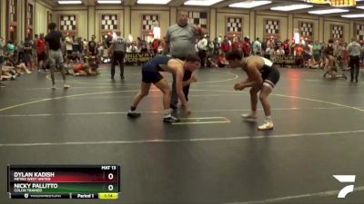 130 lbs Quarterfinal - Nicky Pallitto, Colon Trained vs Dylan Kadish, Metro West United