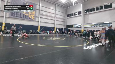 110 lbs Quarterfinal - Christian Benevides, Warwick vs Dominic Baldino, Millstone Township