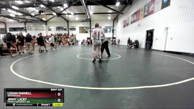 174 lbs Cons. Round 3 - Logan Farnell, Indianapolis vs Jimmy Lacey, Marian University (IN)